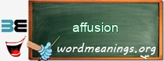 WordMeaning blackboard for affusion